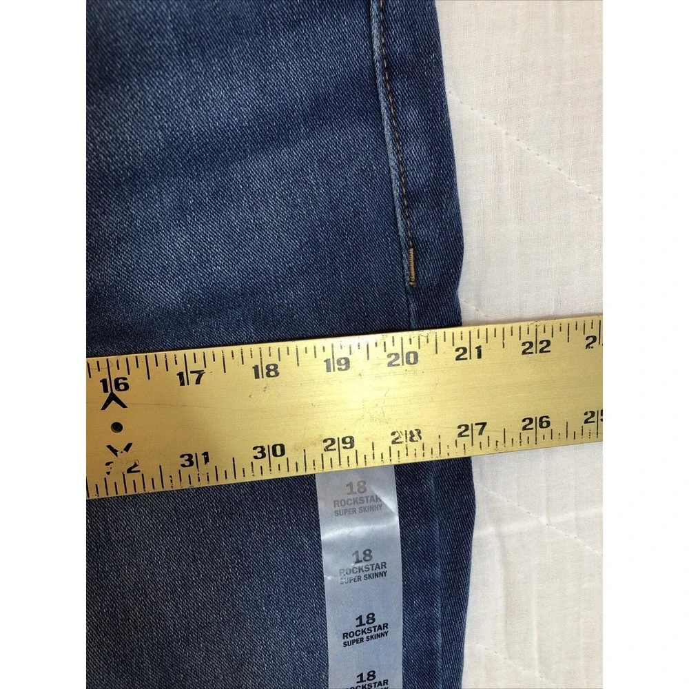 Old Navy Rockstar Jeans Women's Size 18 Denim Blue High Rise Super Skinny Sculpt